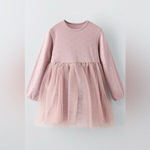 Zara girls heart tulle dress